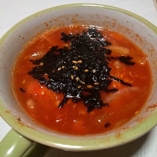 レンジで作る♪簡単和風トマトスープ